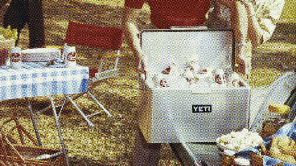 A Yeti cooler at a picnic