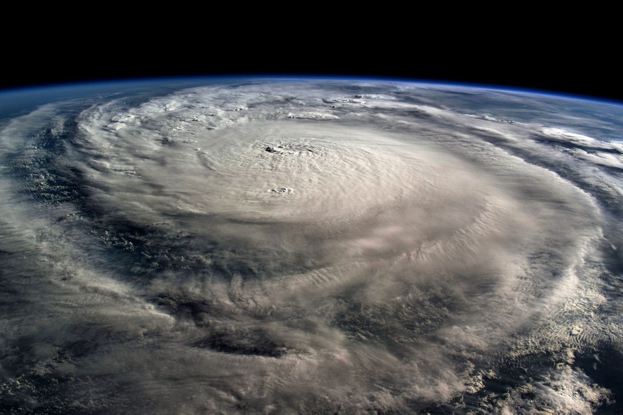 An orbital view of a large hurricane