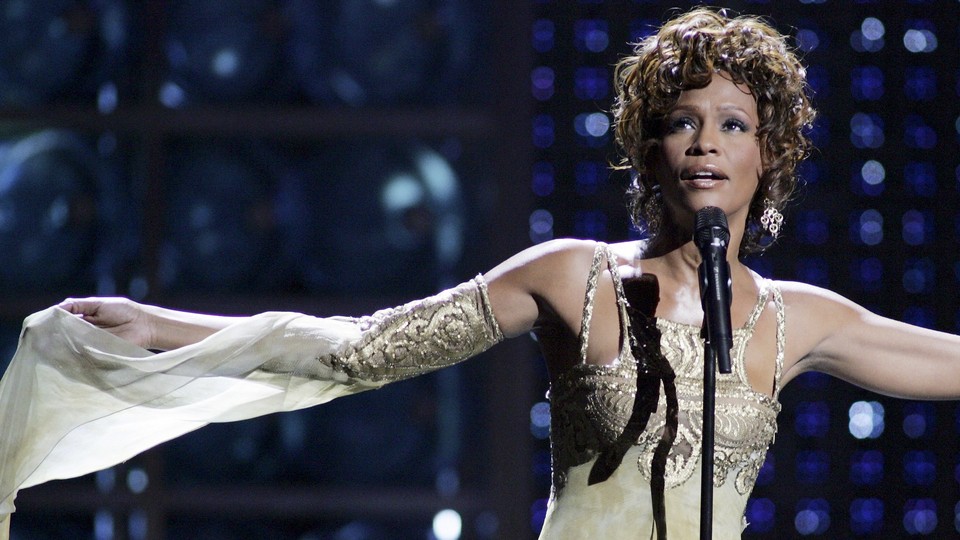 Whitney Houston performing at the World Music Awards in 2004