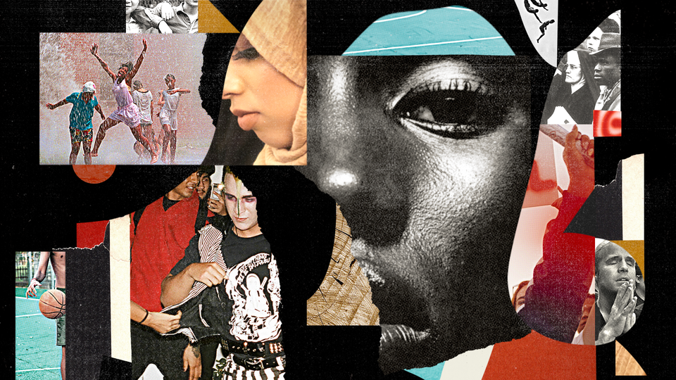 A collage of different people