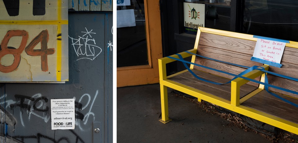 Flyer for Food4Life; Joe’s East Atlanta Coffee Shop, open for takeout on Flat Shoals Ave in East Atlanta Village. (Joshua Dudley Greer)