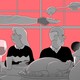 A family holiday dinner with older parents facing away from each other