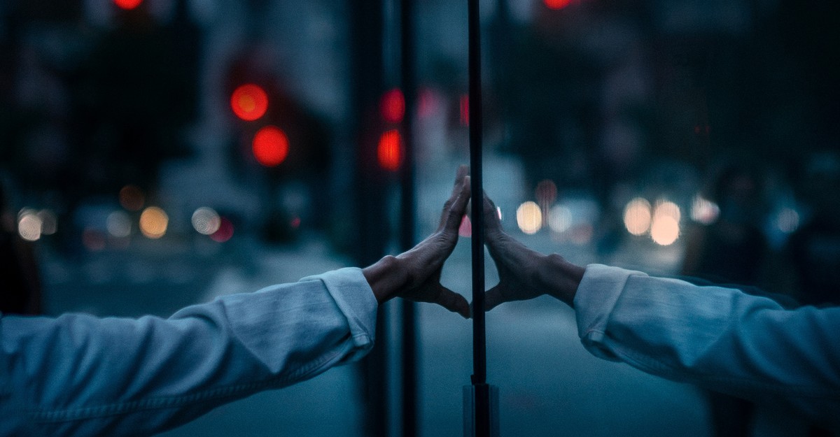 Reflections in the Door of a School Bus and Other Doors