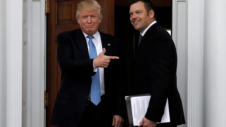 Donald Trump and Kris Kobach meet in November
