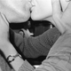 a black-and-white photo of two people kissing