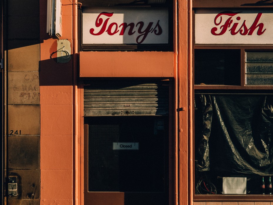 A closed fish shop