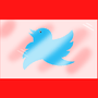 Twitter logo with an X through its eyes