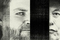 Collage with photos of J. D. Vance and Elon Musk