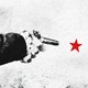 A pistol pointing at a star