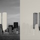Reversed images of the Twin Towers