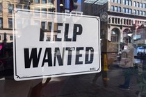 A "Help Wanted" sign