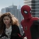 Spider-Man and MJ on a roof in 'Spider-Man: No Way Home'