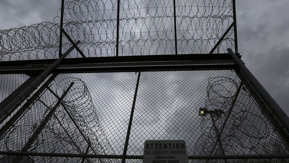 The front gate at the Taconic Correctional Facility, a medium-security women's prison