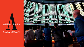 Bettors line up to place wagers.