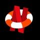 The Netflix logo in a life buoy