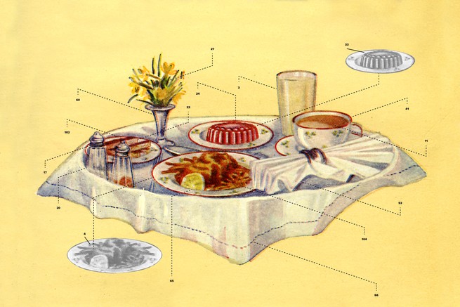 illustration of a dining room table