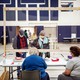 A polling station in Kenosha, Wisconsin