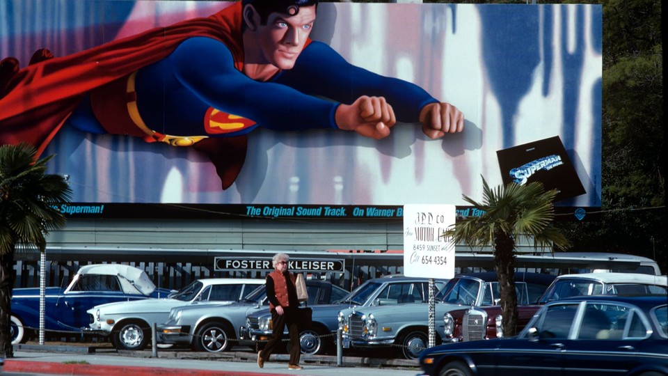 Superman billboard on Sunset Blvd