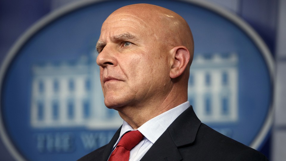 National-Security Adviser H.R. McMaster listens during the daily press briefing at the White House.