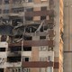 A damaged building