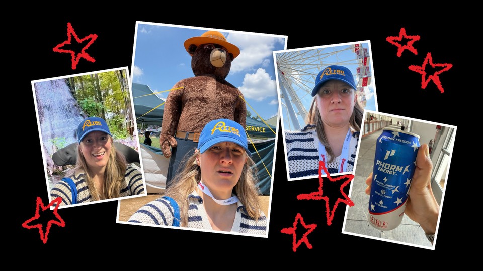 A collage of cellphone photos taken at the state fair