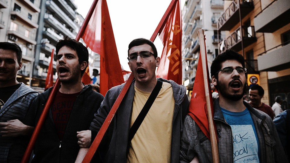Thousands of people demonstrated in the center of Thessaloniki one year after the assassination of Pavlos Fyssas by the Golden Dawn member Giorgos Roupakias in Athens, September 2014.