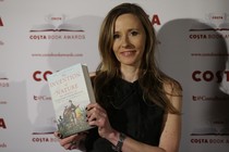 Andrea Wulf poses with her book at the Costa Book Awards, where it won first place.  