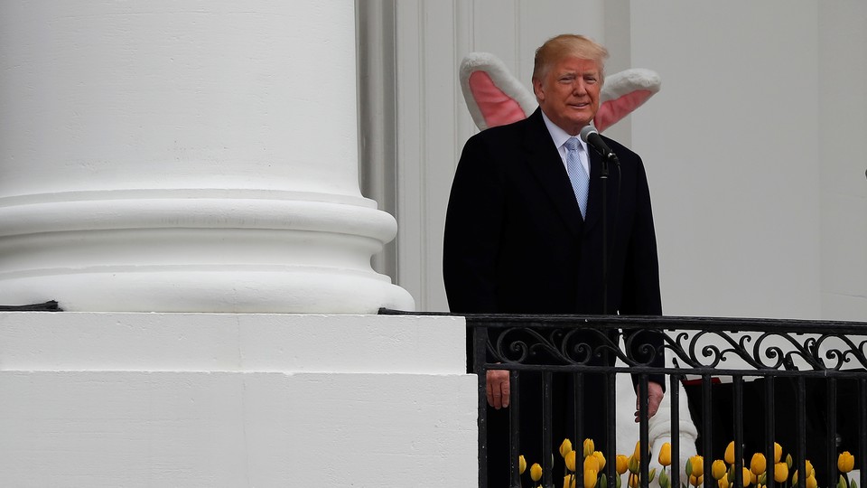 President Trump at the 2018 White House Easter Egg Roll