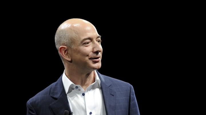 Jeff Bezos, the Amazon CEO, appears at an Amazon event in 2012.