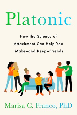 book cover showing friends embracing and talking on a couch