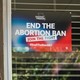 A home displays a pro-abortion-rights sign on October 26, 2024.