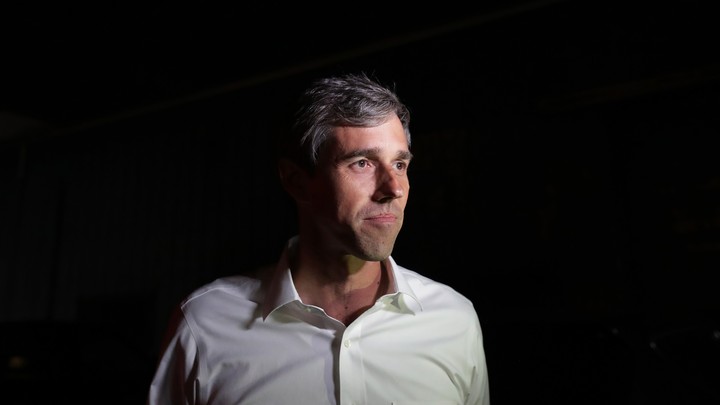 Beto O'Rourke stares off into the distance.