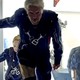A picture of the British billionaire Richard Branson climbing into his Virgin Galactic spaceship