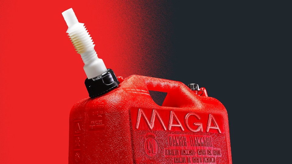 A can of gasoline labeled MAGA