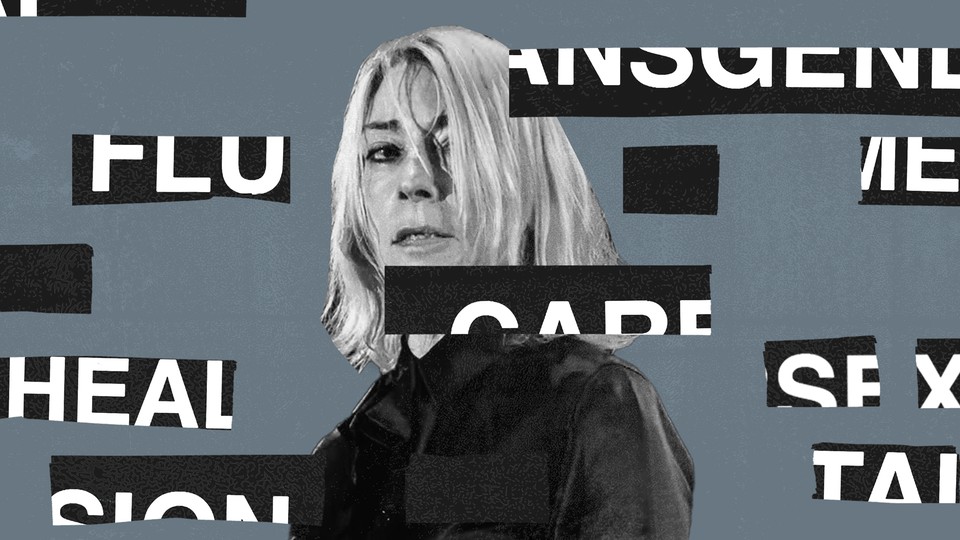 Kim Gordon collage with fragments of text