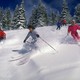 Skiers in action on Brundage Mountain