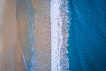 Shoreline on the beach