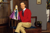 Fred Rogers and a puppet