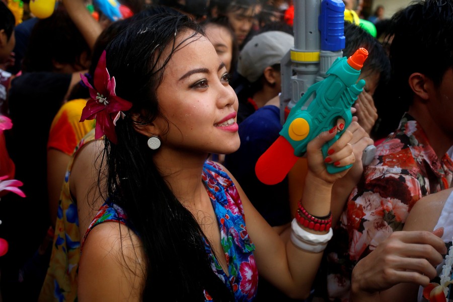 The Joyful Splashing of Thailand's Songkran Water Festival The Atlantic