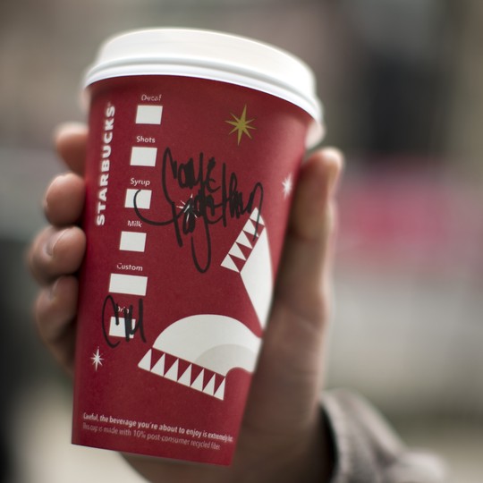 Starbucks Christmas cup brews controversy on social media