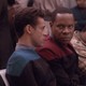 Commanding Officer Benjamin Sisko with Dr. Julian Bashir in the 'Star Trek: Deep Space Nine' episode 'Past Tense'
