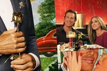 A collage of images from “The Golden Bachelor” and “And Just Like That”