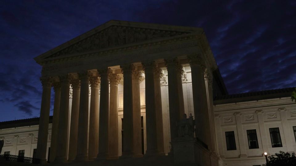 The Supreme Court at night