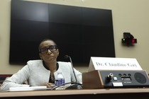 Former Harvard president Claudine Gay testifies at the Rayburn House Office Building in Washington DC