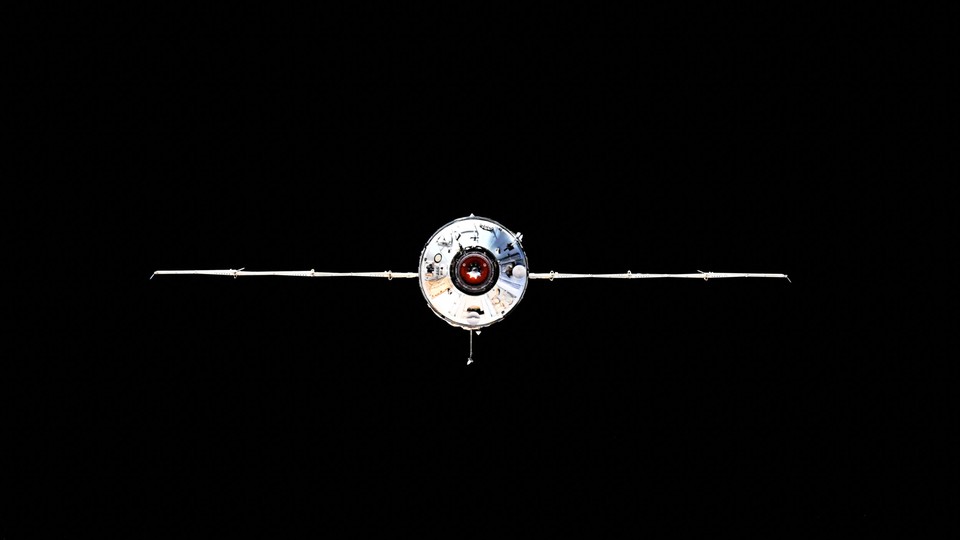 The Nauka (Science) Multipurpose Laboratory Module is seen during its docking to the International Space Station (ISS) on July 29, 2021.