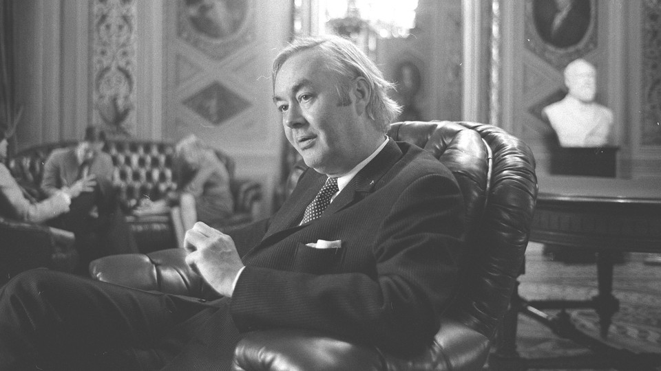 photo: Daniel Patrick Moynihan seated in a chair