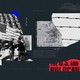 A collage illustration of archival photos and documents about the Holocaust