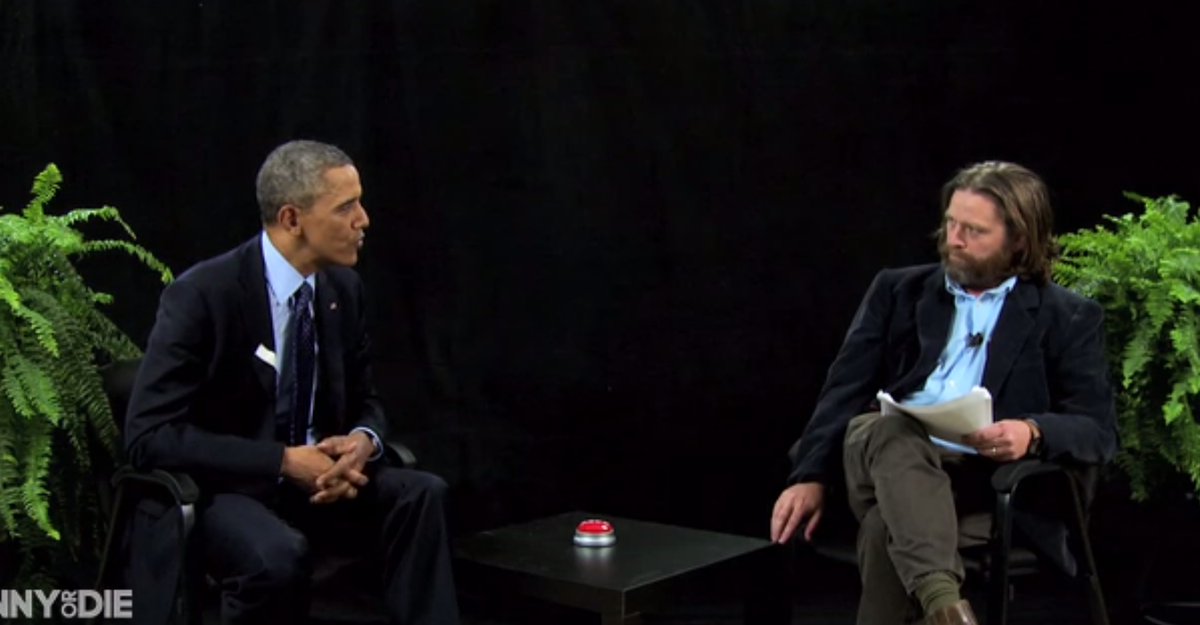 Zach Galifianakis Grills Barack Obama on Healthcare, Disconcerting Diagnosis The Atlantic