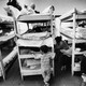 Refugees sleeping in bunk beds in Brownsville, Texas, in March 1989