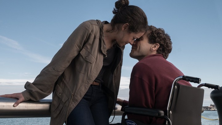 Tatiana Maslany and Jake Gyllenhaal in the film 'Stronger'